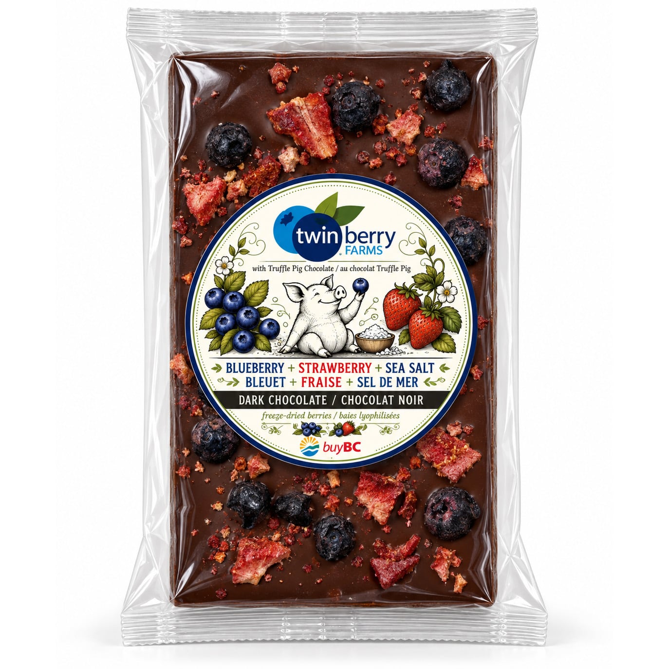 Dark Blueberry Strawberry Salt Chocolate